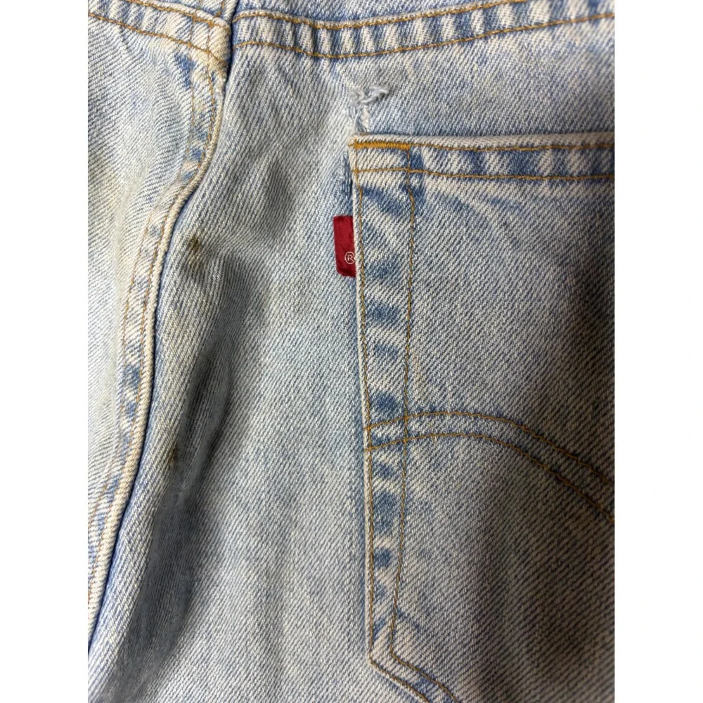 Levis 505 Regular Fit Vintage Denim Shorts Light‎ Wash Mens 38 distressed